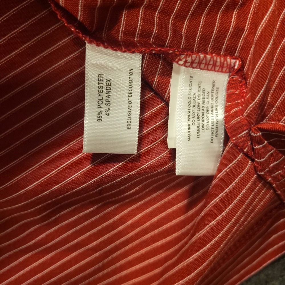Cutter & Buck Georgia Bulldogs Polo Shirt Mens 5XB Red White Stripe NCAA Golf - Picture 6 of 10
